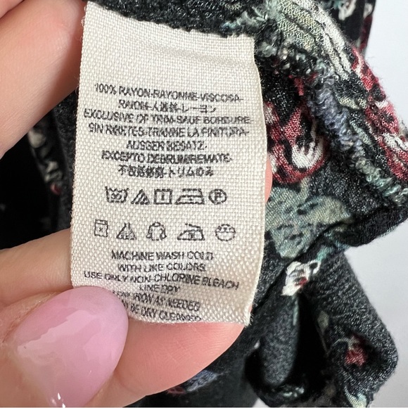 Free People Floral Tunic Top Medium - Picture 7 of 8